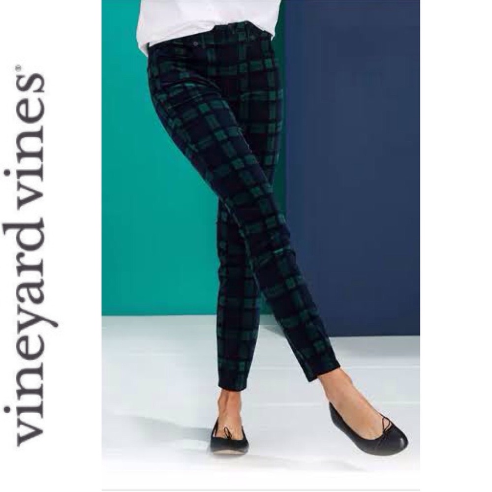 Vineyard Vines Plaid Velveteen Pants